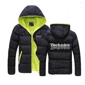 Felpe con cappuccio da uomo Technics 2022 Dj 1200 Giradischi da uomo Musica Inverno Color Block Giacca con zip Cappotti in cotone Slim Fashion Warmer Outwear