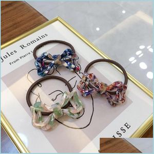 Hair Rubber Bands Acetate Fashion Hair Ties Women Elastic Elegant Colorf Bow Shape Girls Hairrubber Hairband Accessories Drop Delive Dhe5L