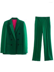 Tweedelige broek voor dames 2022 Herfst vaste kleurlijn slanke rechte smalle taille formele jurk internationale stijl verfrissend en doorzakken