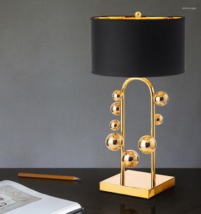 Table Lamps Modern Gold Metal Lamp Restaurant Bar Villa El Home Living Room Study Decoration Desk Light TA215