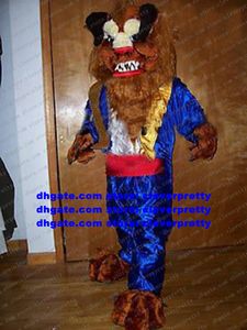 Blue Beast Mascot Costume Mascotte Raubtier Wild Animal Adult Cartoon Character Outfit Suit Company Activity Carnival Fiesta No.773