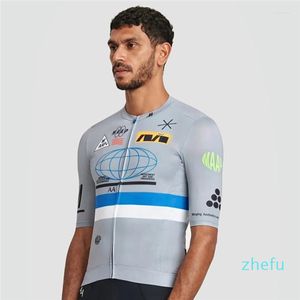 Jackets de corrida Men Manga curta Jersey Cycling Jersey 2022 Road Bike MTB Storm Blue Tops Summer Summer Finable respirável para baixo roupas de bicicleta
