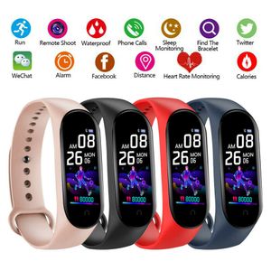 Inteligentne nadgarstki M5 Bransoletka Sports Fitness Tracker Hodometr Women Mężczyzn Kids Digital Stref Watch Heart Monitor dla Androida iOS Hurtwatch