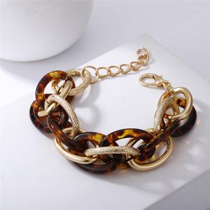 Charm Bracelets Women Multi-layer Splicing Bracelet Acrylic Leopard Geometric Personalited Jewelry Retro Gift For With Box