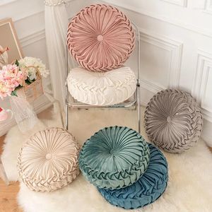 Pillow Nordic Pumpkin Throw Solid Decorative Garden Chair Seat Velvet Fabric Backrest Pad For Christmas Sofa Bed