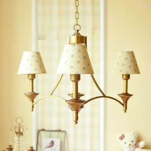 Chandeliers MIni Children Room Led Chandelier E27 Light Kids Fixtures Dining Garden Kitchen Lighting Study Cloth Shade