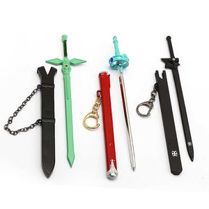Keychains Sao Sword Art Online Metal Tung People Asuna Kirito Key Ring Holder Men personnalisé Chaveiro Anime G221026