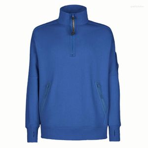 Erkek Hoodies Sweatshirts Erkek Hoodies Dönüş Yatak Erkekler Uzun Kollu Yarım Zipper Sweatshirt Sıradan Giysiler Erkekler CP Şirketleri Comapnie Comapnies OM7J