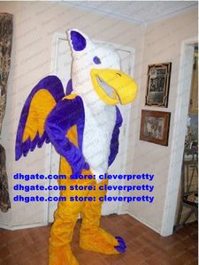 Yellow Blue Griffin Mascot Costume Mascotte Griffon Gryphon Adult Cartoon Character Outfit Suit Family Gifts Performing Arts No.1638