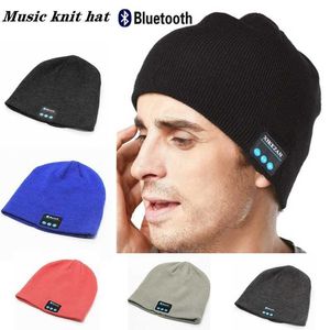 Beanie/Totenkopfkappen Bluetooth-Mütze, über USB wiederaufladbar, Musik, kabelloser Kopfhörer, Anrufbeantworter, gestrickt, multifunktional, T221020