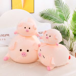 40/50cm Kawaii şişman domuz peluş oyuncaklar pembe sevimli yastık yumuşak doldurulmuş hayvan büyük peluş bebek çocuklar için ev dekoratif yastık