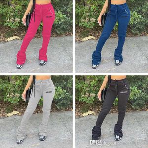 New Autumn Cotton Sports Trousers Woman Casual Drawstring Pleated Stacking Pants