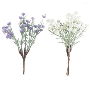 Dekorative Blumen gefälschte Pflanzen Kunststoff Lavendel Silvester Weihnachtsdekorationen Vasen für Hausgarten Gras Hochzeit künstlich