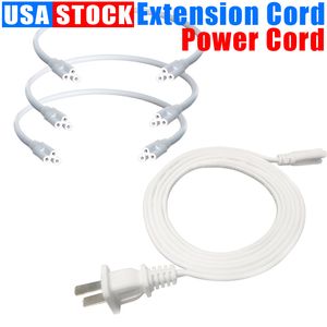 US Plug Switch Cable For T5 LED Tube T8 Power Charging Wire Connection Wire ON OFF Connector Home Decor FT FT FT FT FeeT FT FT