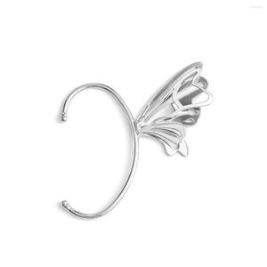 Backs Earrings 1PC Silver Statement Flying Butterfly Cute Clip On Ear Cuff For Women Wrap Earcuff Cartilage Earring Jewelry