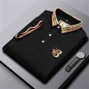 Paul authentic polo camisa masculina verão nova camiseta de algodão sólido manga curta roupas masculinas de negócios