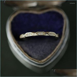 An￩is de casamento an￩is de casamento elegante 18K Gold Color Engagem