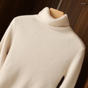 Женские свитеры мериносовые шерстяные свитера Женщины Пуловер 2022 Зимний теплый мягкий мягкий водолаз
