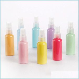Bottiglie di imballaggio Flacone spray da 50 ml per bottiglia Contenitori di imballaggio in plastica facili da trasportare Colorf Aroon Colori per viaggi Consegna a goccia Dhb3W