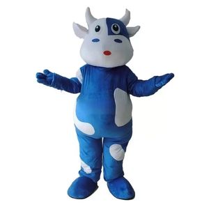 2022 Bluwhite Ox Mascot Costume Halloween Christmas Car Character Outfits Suit Advertising Broschyrer Kl￤dning Carnival Unisex Vuxna outfit