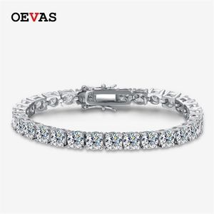Chain OEVAS Sterling Silver m Created Gemstone Bangle Charm Wedding Bracelet Fine Jewelry Drop Ship