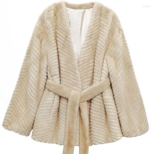 Women's Fur Hwitex Winter Women Faux Mink Coat Female Eco Jacket Fluffy Thick Top Quality Artificial Coats HW7017