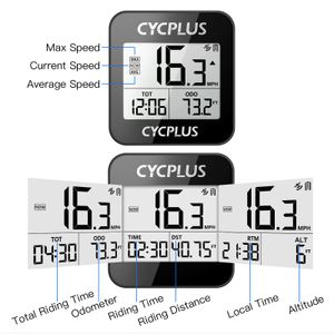 Bisiklet Bilgisayarları CYCPLUS G1 GPS Bisiklet Bilgisayarı Su Geçirmez Kilometre Kablosuz Kilometre Sayacı Bisiklet Bisiklet Aksesuarları, Montaj Tutacağı ile 221026