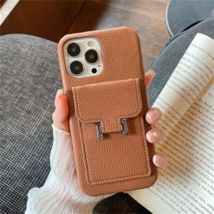 H Letters Designer Leather Phonecases Womens Mens For iPhone 13 12 11 Pro Promax 13min 12min Fashion Phone Cover X XS XR XSMAX F￤rgglada