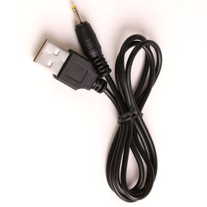 Cavi di alimentazione neri da 70 cm Porta USB a cavo con connettore jack cilindrico CC da 2,5 mm