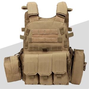 Jaktjackor Taktisk utrustning 6094 Vest Army Combat Body Armor Molle Plate Milit￤r Airsoft Paintball Gear 221025