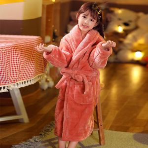 Handtücher Roben MudiPanda Winter Kinder Nachtwäsche Robe Flanell Warmer Bademantel Für Mädchen Teenager Kinder Pyjamas Für Jungen 214 Jahre 221025