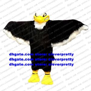 Black Eagle Hawk Mascot Costume Tiercel Falcon Vulture Adult Cartoon Character Outfit Suit Athletics Meet Talk Of The Town zz7849