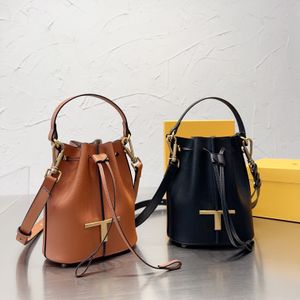 Designer DrawString Shoulder Bag Women's Crossbody Leather Drawstring Hucket Bag 221026