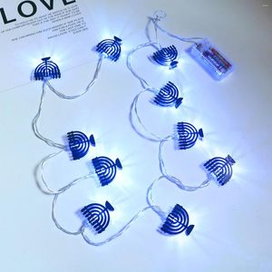 Dekoracja imprezy 10 LED Chanukah Chanukkah String Light Decors Bateria świecznika obsługiwana do lampy na lampę na lampę domową Mała paczka