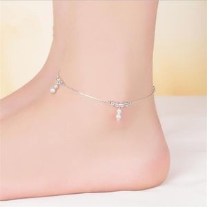 Tornozeleiras Kofsac Trendy 925 Sterling Silver for Women Gourd Gourd Summer Beach Foot Jóias Bracelet Girl Annitrigity Gifts