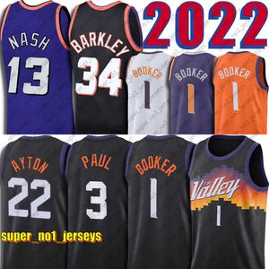 2022 DeAndre 22 Ayton Chris 3 Paul Jersey Steve 13 Nash Retro Charles 34 Barkley Basketball Devin 1 Booker City Jerseyys