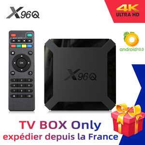 2022 X96Q TV BOX Android 10.0 1GB 8GB 2GB 16GB 2.4GHz WIFI Allwinner H313 Quad Core HD Nave dalla Francia Lettore multimediale 4K PK X96 MINI