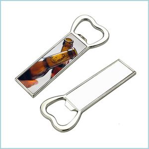 Openers Sublimation Blank Beer Bottle Opener Fridge Magnet Heat Transfer Portable Bar Corkscrew Household Kitchen Tools Drop Deliver Dhb47