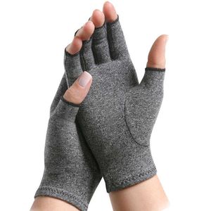 Fingerless Gloves 1 Pair Compression Arthritis Half Finger Arthritic Joint Pain Relief Hand Therapy Open Fingers L221020