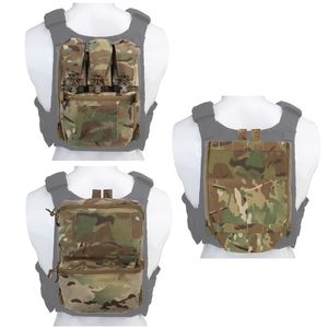 Jaktjackor V5 PC Tactical Vest Back Panel Supplement Sub-Package Water Bag Double Pouch Triple Magazine Väskor Tillbehör 221025