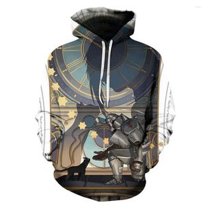 Men's Hoodies 3D Printed Fullmetal Alchemist Men Women Fashion Casual Cartoon Hoodie Autumn Streetwear Sweatshirt Mens Clothing