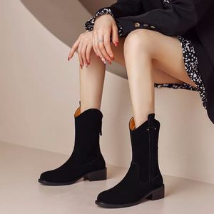 Knight Boots Heavy Heel Commuter Martin Boots Western Boots Women Wholesale