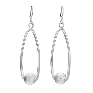 925 Stamped Silver Fine Frosted Beads Dangle Earrings For Women Wild Party Classic Fashion Jewelry