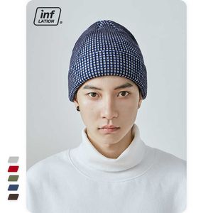 Beanie/Skull Caps INFLATION Solid Unisex Beanie Autumn Winter Wool Soft Warm Knitted Cap 279CI2020 T221020