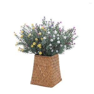 Decorative Flowers Home Decoration Artificial Flower Small Bunch Daisy Dining Table Placement Outdoor Garden Wedding Layout Cloth Fake