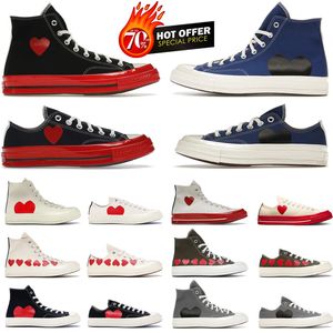 Casual shoes r 70 Hi 1970s CDG fashion Canvas sneakers Mens Womens Personality Low High Tops PLAY Egret Red Midsole EUR 35-44