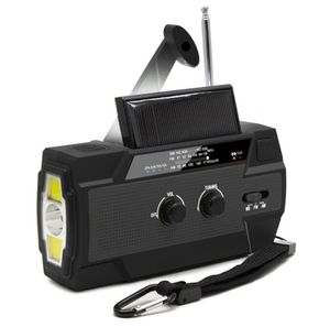 Handvev Solar Radio ficklampor Portable Emergency Weather Report Dynamo Flashlight Phone Power Bank USB RADDABLE TORCH LÄSNING LAMP SOS LIGHT