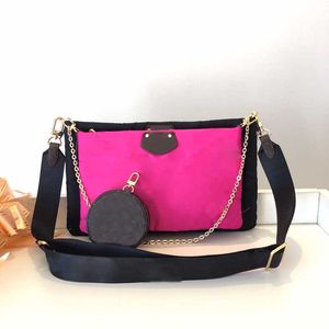 Torby na ramię Nowe torebki Projektant Kobieta Torba Maxi Multi Pochette Akcesoria Torebka Kolorowe Płótno Skóra Crossbody M58980 M58977