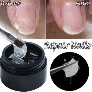 Nail Gel 1pc Extension Tips Clear Acrylic Soak Off Repairing Broken Cracks Fiberglass UV Art Manicure Accessories