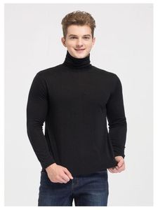 Men's T Shirts Arrival Men Silk Cashmere High Collar T-shirt Knitted Turtleneck Bottom Shirt Business Style Thermal Tops Man